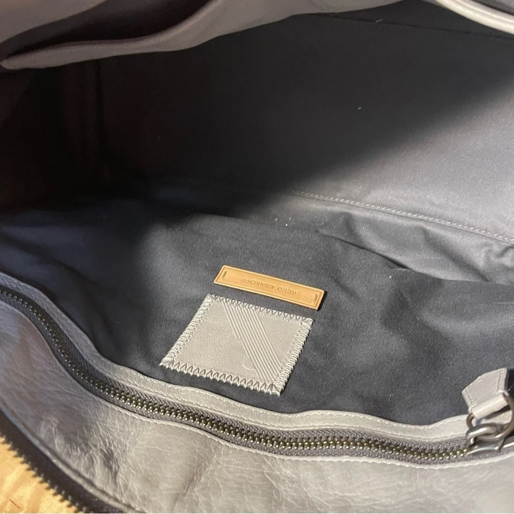 Reed Krakoff Gray Napa Pebbled Leather Satchel | Luxury Crossbody Bag